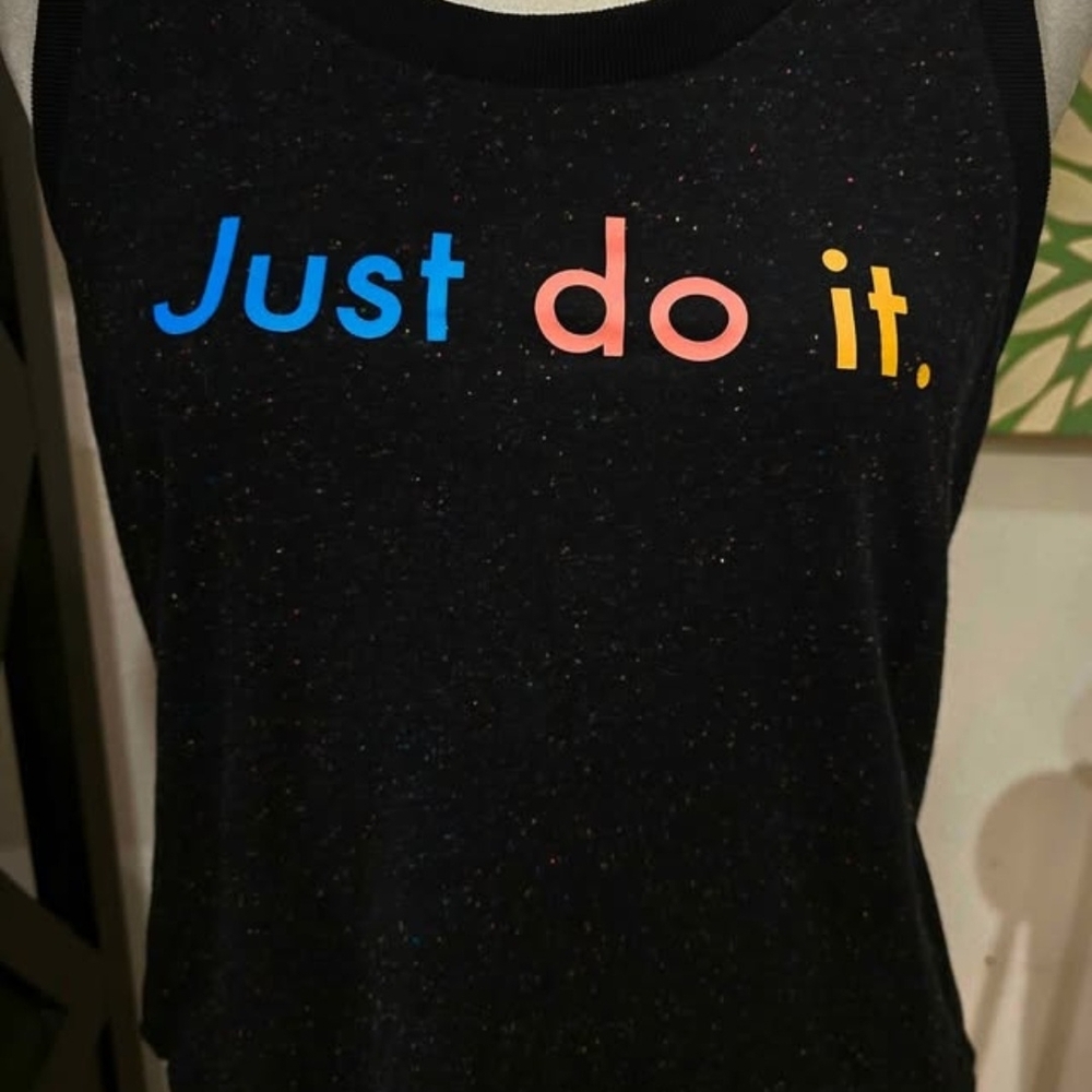 Black NIKE With Colorful Just do It Letters